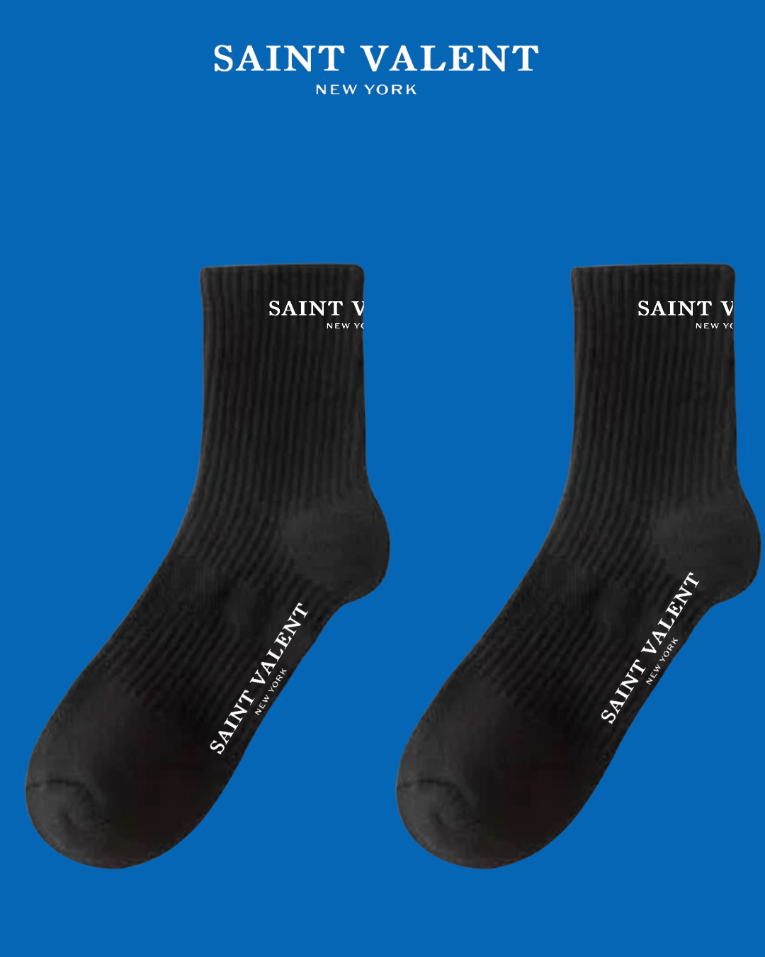 St. Valent Black Socks