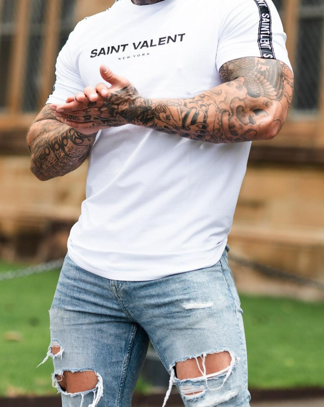 SAINT VALENT'S - Origin Taped White Tee - SAINT VALENT®