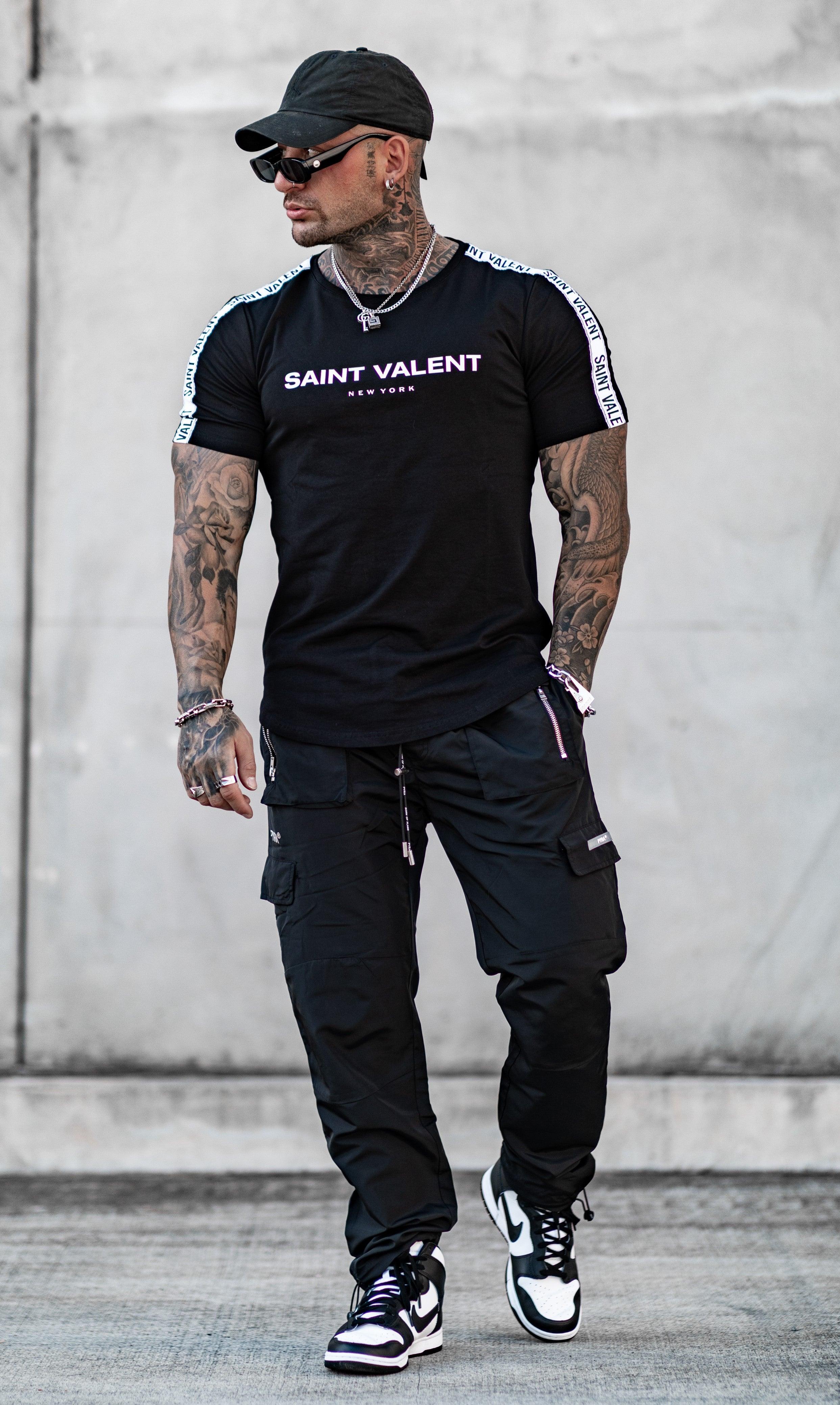 SAINT VALENT'S - Origin Taped Black Tee - SAINT VALENT®